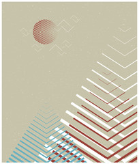 Vector geometric triangle background, abstract mountains.Conceptual background, with mountains.Flat design, with minimal elements.Use for card, poster, brochure,banner. Minimal Interior print.