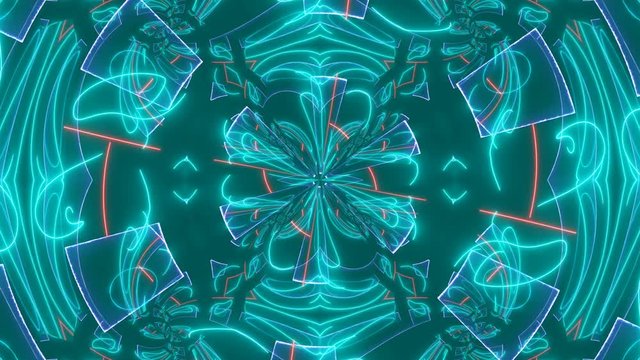 Abstract Colorful kaleidoscope texture background animation