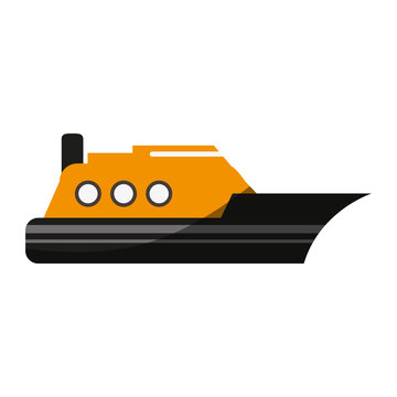 modern yacht ship icon image vector illustration design