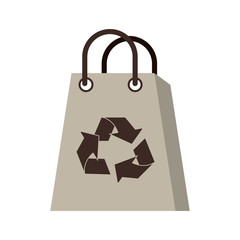 shopping bag eco freindly related icon image vector illustration design