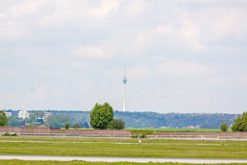 Fototapeta na wymiar TV Tower of Stuttgart (Stuttgarter Fernsehturm) - foresight view