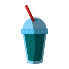 soft drink in disposable cup icon image vector illustration design