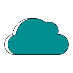 Cloud cartoon padlock illustration icon vector design graphic silhouette