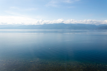 Fototapeta premium Idyllic landscape of Lake Baikal, Siberia, Russia - on a day in summer 2017