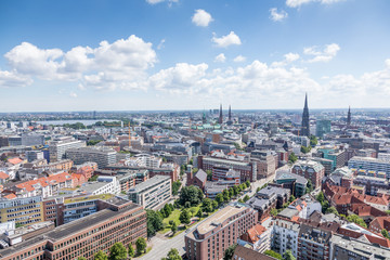 Panorama d'Hambourg depuis l'église Saint-Michel
