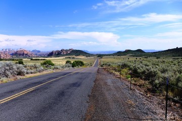 Einsame Landstraße durch den Zion Canyon
