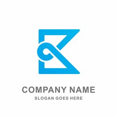 Monogram Letter K Geometric Square Cube Architecture Construction Business Company Stock Vector Logo Design Template 