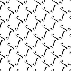 Geometric black and white seamless pattern