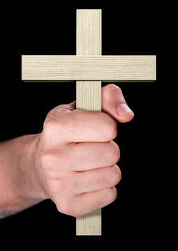 Hand Holding Crucifix