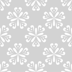 Obraz premium Floral seamless pattern. Gray abstract background