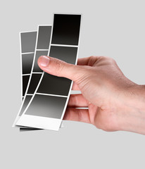 Hand Holding Photo Picture Strip