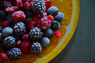 fresh forest fruits close up