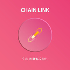 Chain link icon design on modern flat background