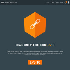 Chain link icon design on modern flat background