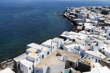 Fototapeta na wymiar Top view of the city of Mandraki. Nisyros Island