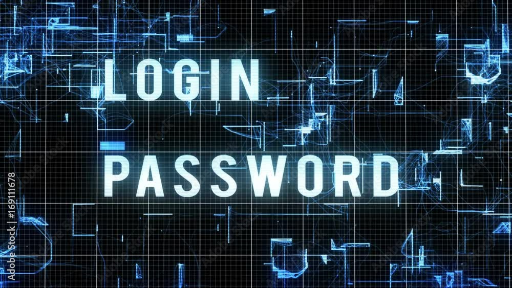 Poster entering login and password with access allowed result on modern technology background. internet tec