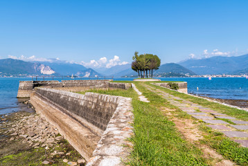Fototapeta premium Cerro, is a fraction of Laveno Mombello on the shore of Lake Maggiore, Italy