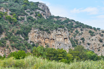 Fototapeta na wymiar Dalyan Tombs, Turkey