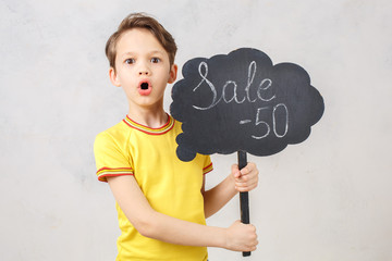 Little boy isolated on white studio portrait