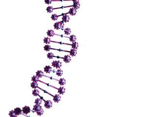 3d illustration of abstract DNA helix isolated.