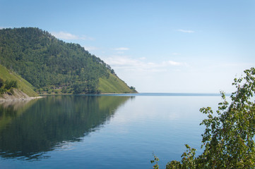 Fototapeta premium Idyllic landscape of Lake Baikal, Siberia, Russia - on a day in summer 2017