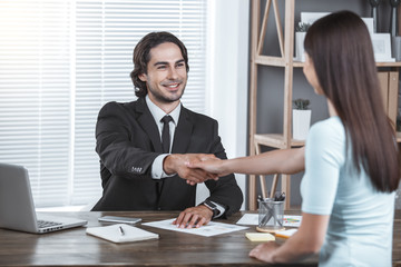 Business man working in the office job concept