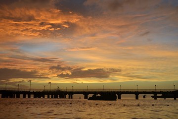 coucher de soleil en Dominique