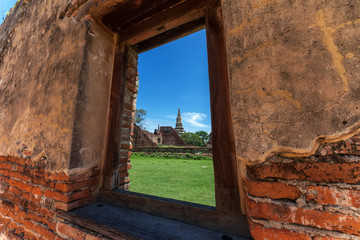 The ancient architecture of Wat Phutthaisawan. One of many temple ruins in the UNESCO World Heritage city of Ayutthaya, Thailand
