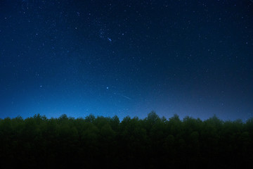 Night sky and mountains 