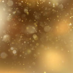 Christmas golden holiday glowing backdrop. EPS 10 vector