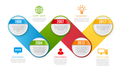 Infographics with steps or options