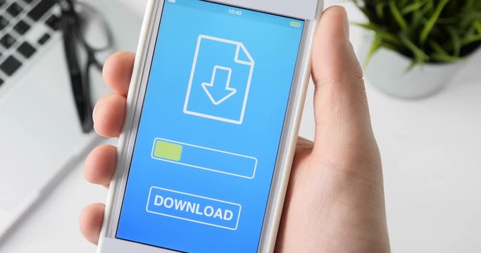 Downloading file to the smartphone