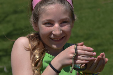 Girl with snake