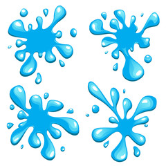 Vector drawing of a water drop, splash