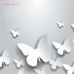 Vector abstract background with butterflies