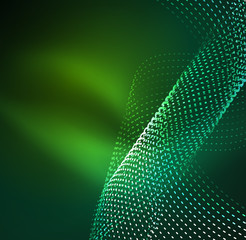Obraz premium Vector wave particles background