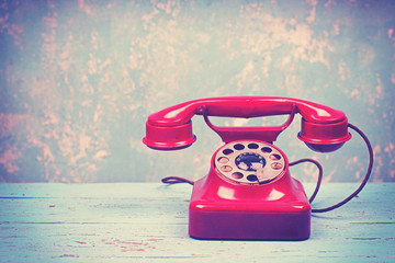 rotes Telefon - vintage