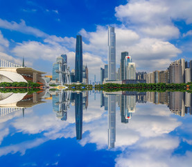 Obraz premium Guangzhou architectural scenery and urban skyline