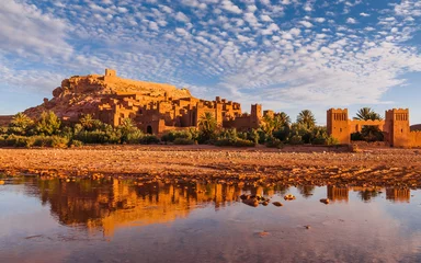 Gordijnen Kasbah in Ait-Ben-Haddou, Marokko © majonit