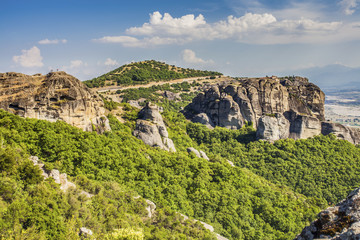Greece Kalambaka Meteora Monasteries Landscape