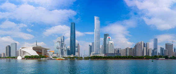 Fototapeta na wymiar Guangzhou architectural scenery and urban skyline