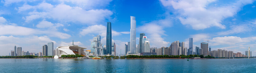 Obraz na płótnie Canvas Guangzhou architectural scenery and urban skyline
