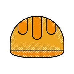 construction helmet isolated icon vector illustration design