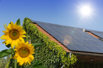 house with solar panels on the roof