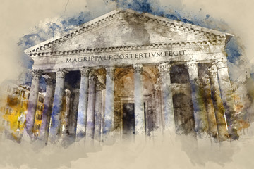 Rome tourist attraction - the famous Pantheon