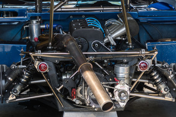 Race car rear engine