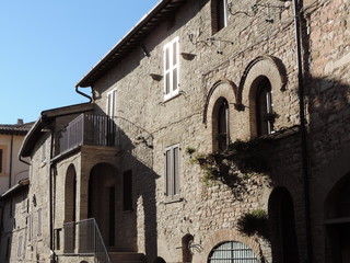 Casa di pietra, Assisi, Umbria, Italia