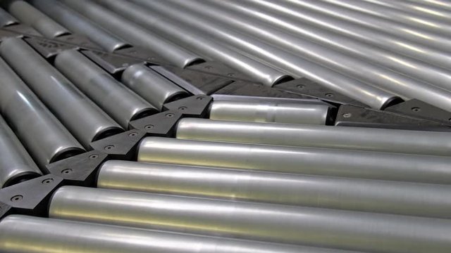 A combination of roller conveyors
