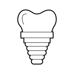 dental implant isolated icon vector illustration design