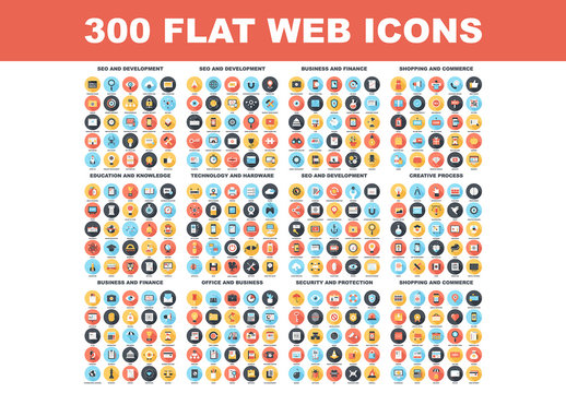 300 Colorful Round Icons 2